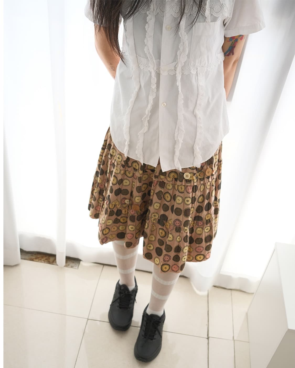 Button tiered skirt 상품이미지3