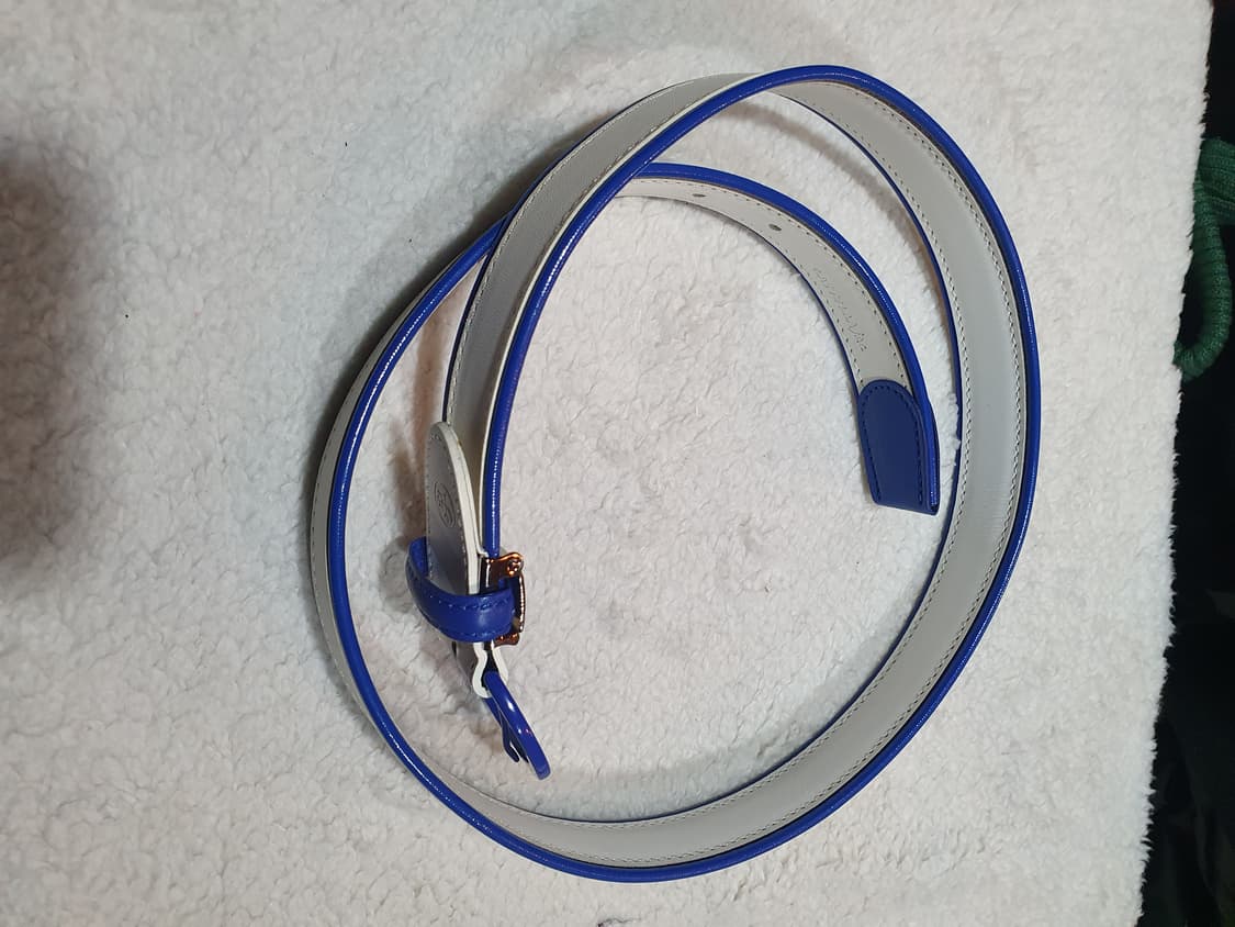 카스텔바작 화이트/블루 가죽 벨트 상품이미지1