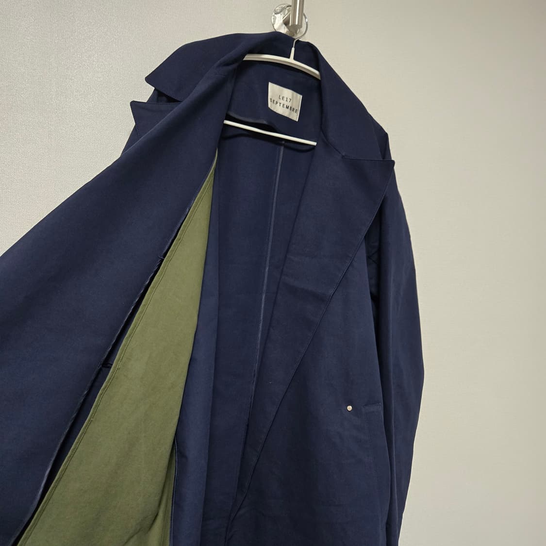 르17셉템버 네이비 오버핏 코트 / 여자 코트/ 여성 코트  상품이미지3