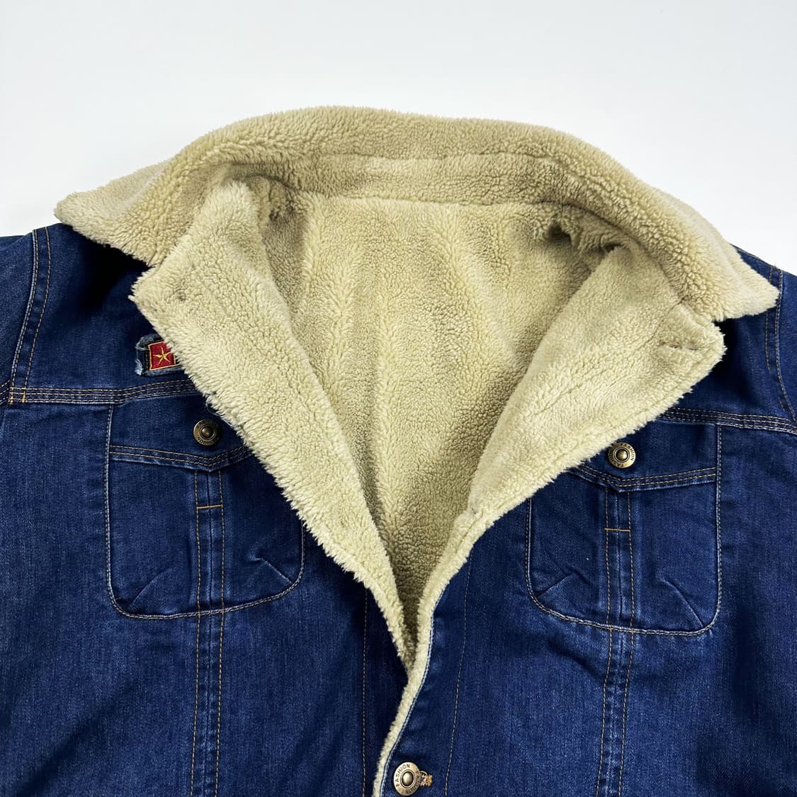 VTG 빈티지 양털 트러커 데님자켓 (XXL) 상품이미지6