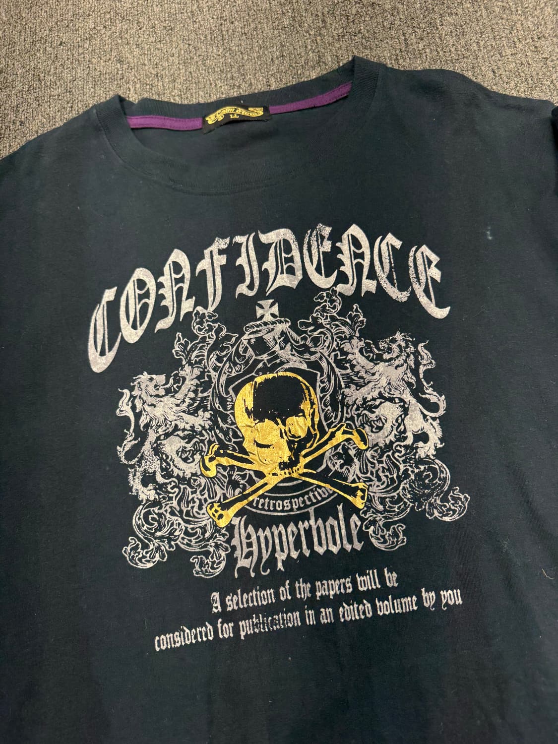 LL)Calm Slow 빈티지 Y2K 스컬 프린팅 반팔 티셔츠 상품이미지2