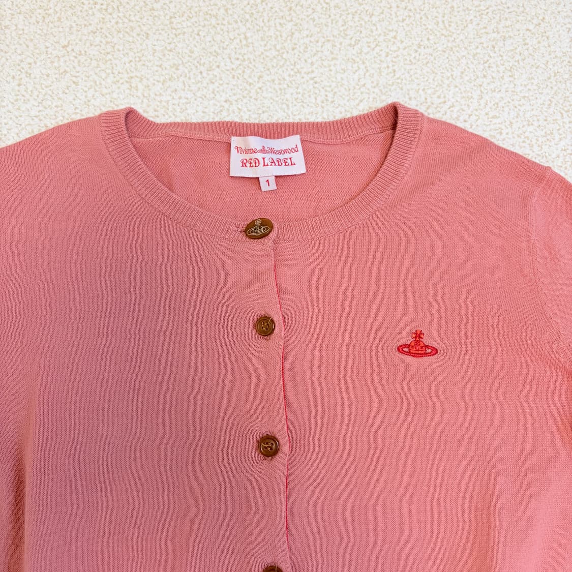 비비안웨스트우드 레드라벨 핑크 가디건 상품이미지2