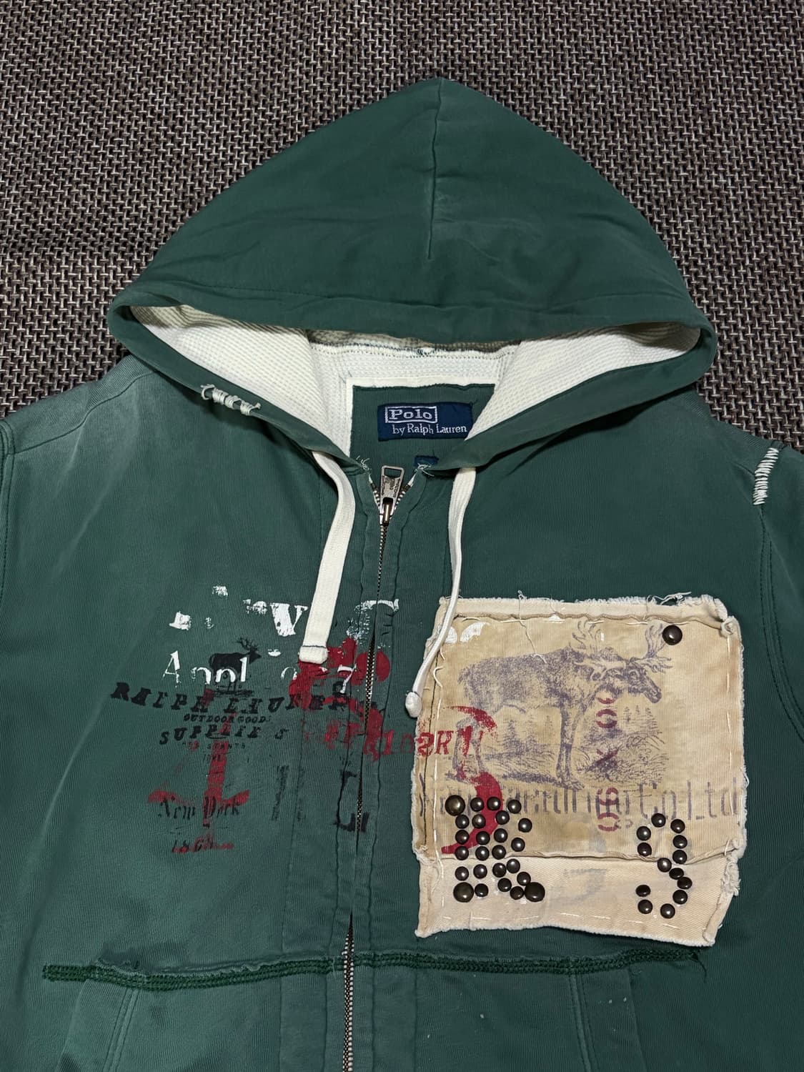 폴로 랄프로렌 빈티지 파커 그린 탑스 후드집업 상품이미지4