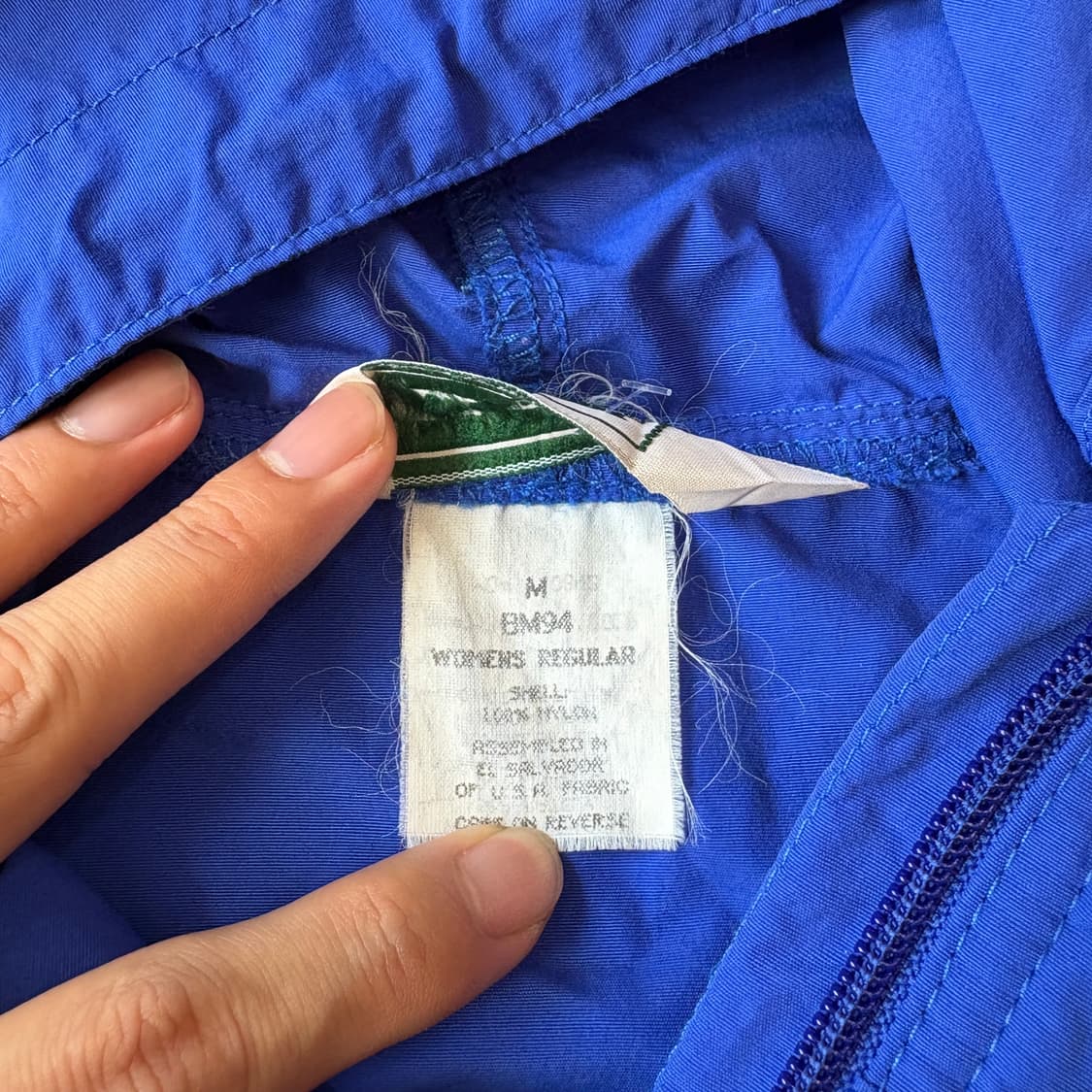 90s L.L.bean 90년대 미국 생산 엘엘빈 블루 패커블 바람막이 상품이미지7