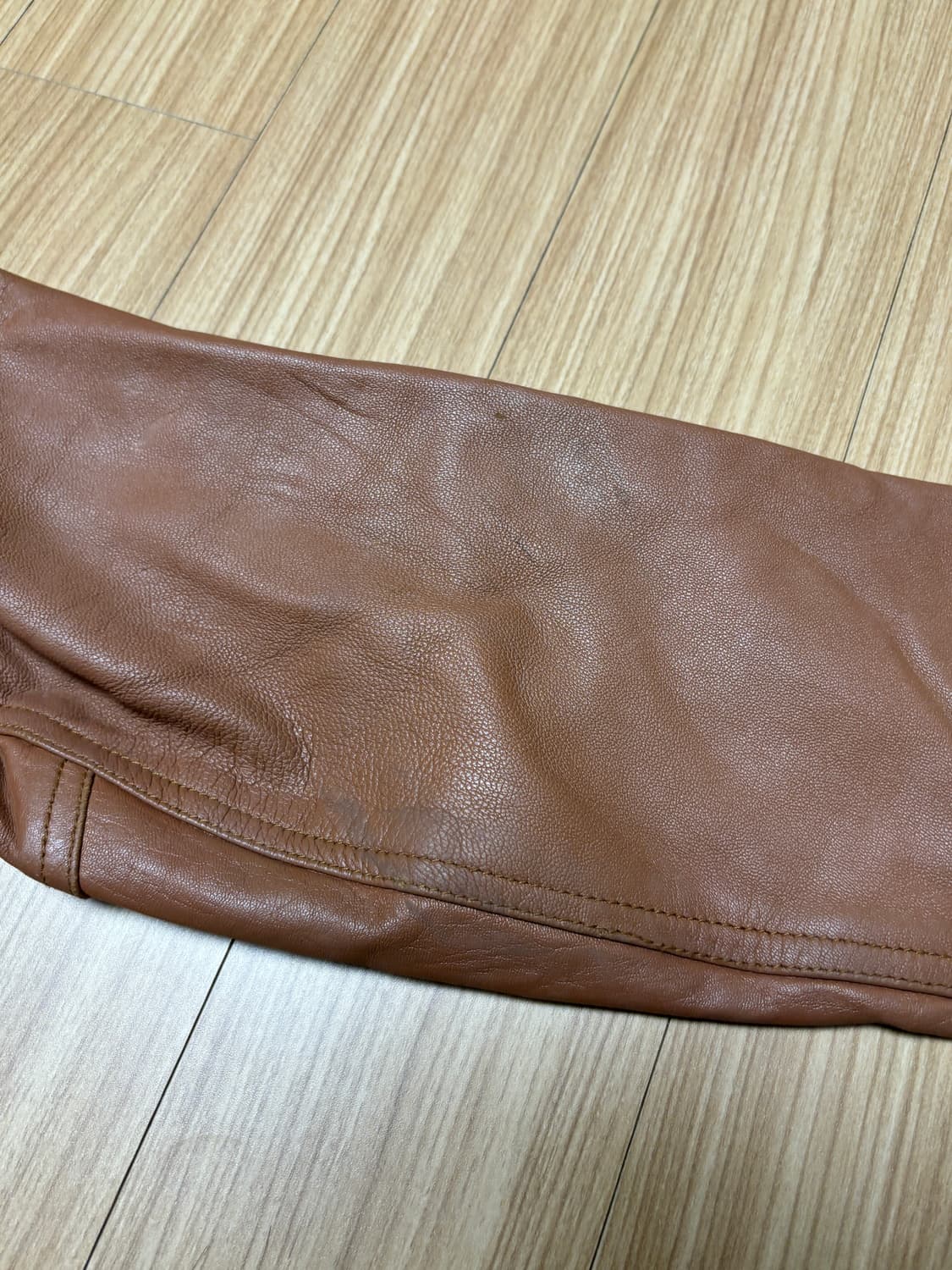 Genuine lamb 브라운 버튼 레더자켓 상품이미지9