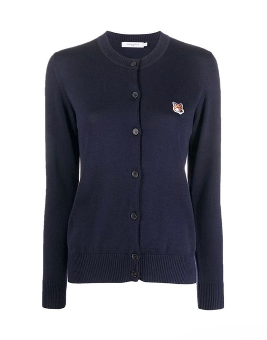 메종치크네 폭스 헤드 패치 여성 가디건 네이비 상품이미지1