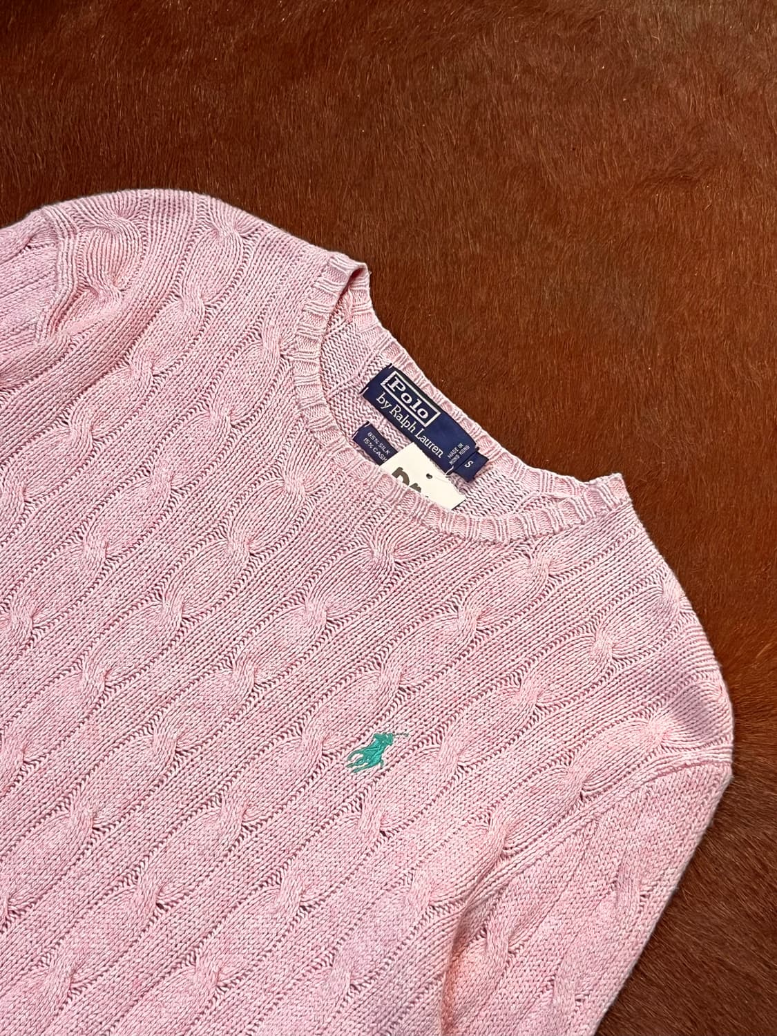 폴로 랄프로렌 핑크 케이블 니트 상품이미지4