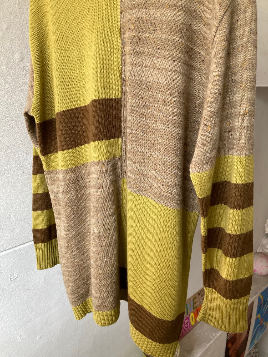 빈티지 그린 스트라이프 가디건 상품이미지7