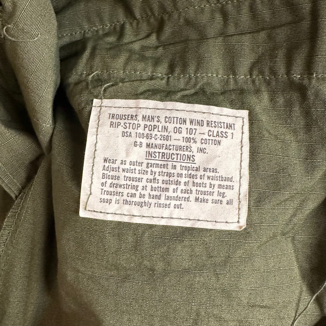 미군 오리지널 정글퍼티그 팬츠 SR 상품이미지6