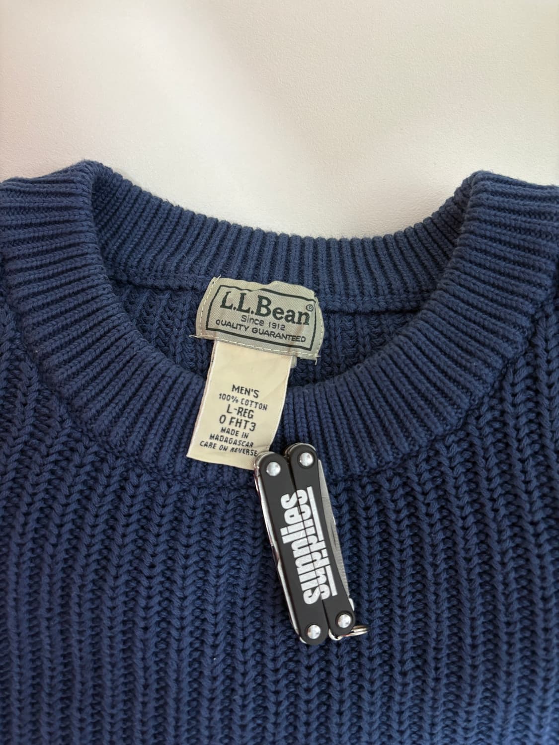 90년대 엘엘빈 llbean 니트 네이비 라지 사이즈 상품이미지5