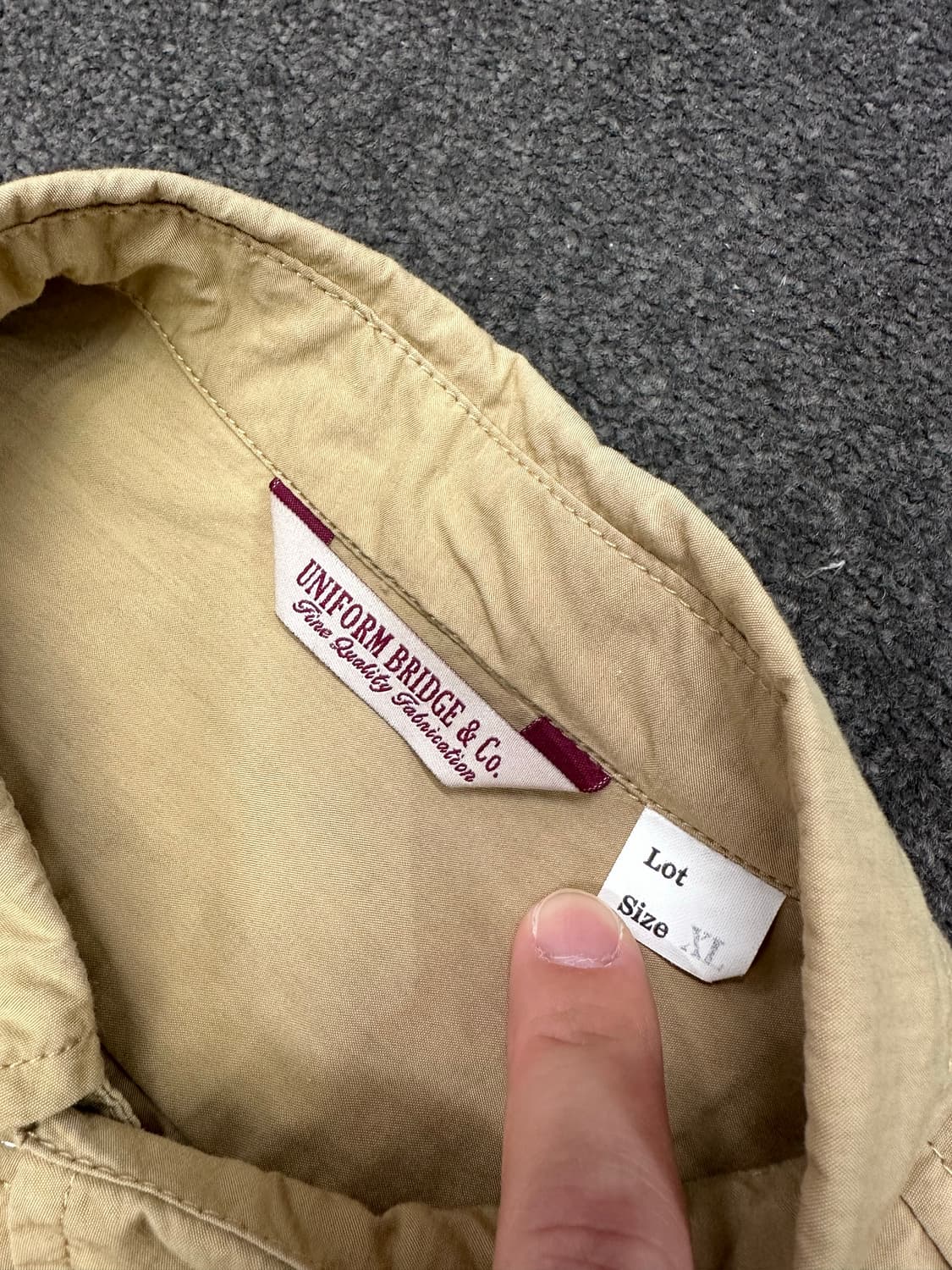 유니폼브릿지 베이지 셔츠 XL 상품이미지2