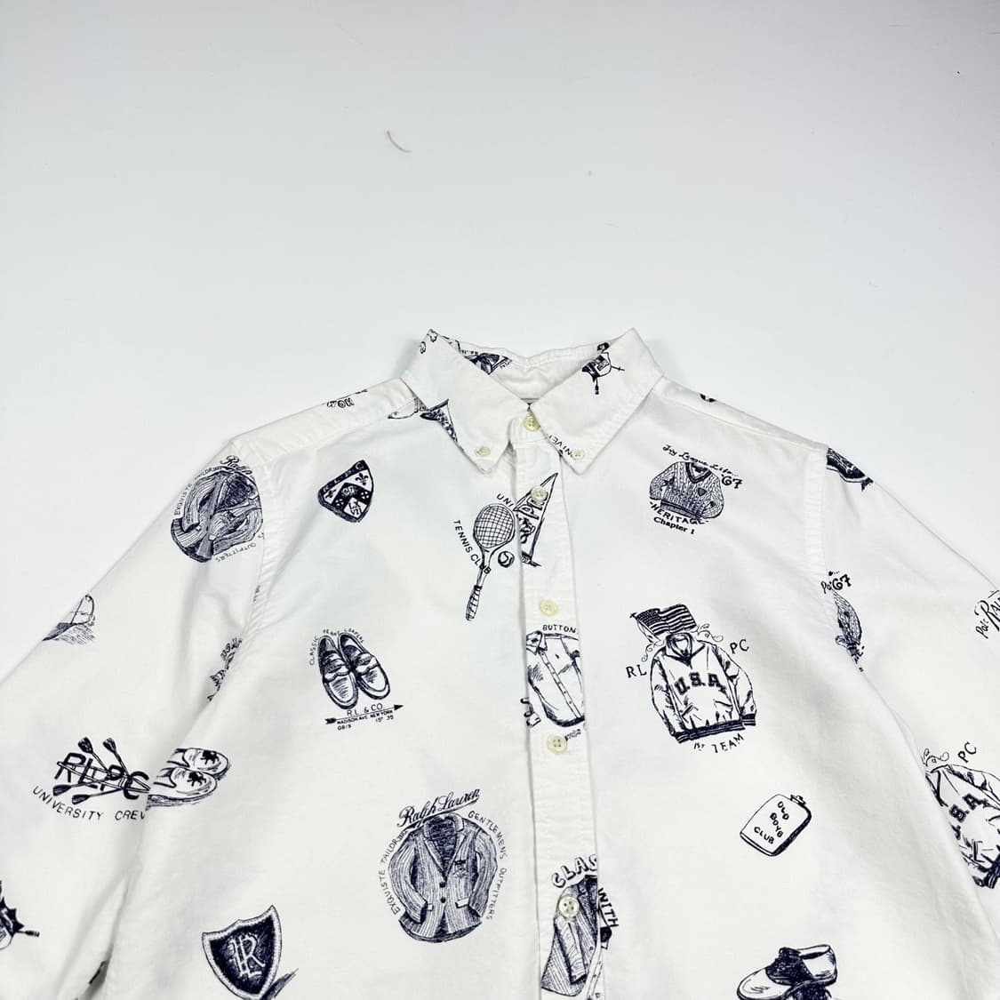 폴로 랄프로렌 클래식 걸즈 화이트 셔츠 (실측 S 여성추천) 상품이미지1