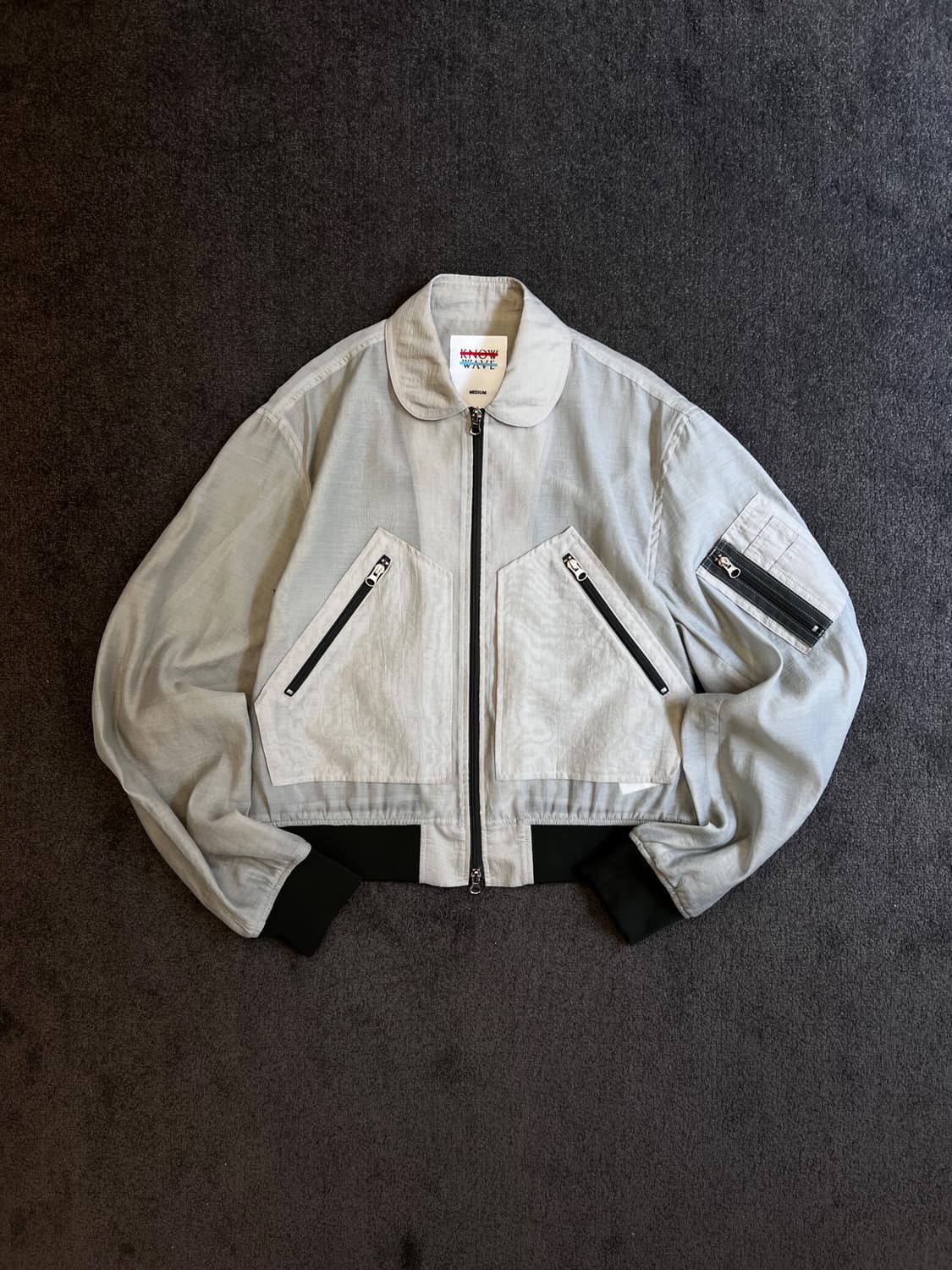 노우웨이브 유니섹스 오간자 봄버 자켓 M 상품이미지1