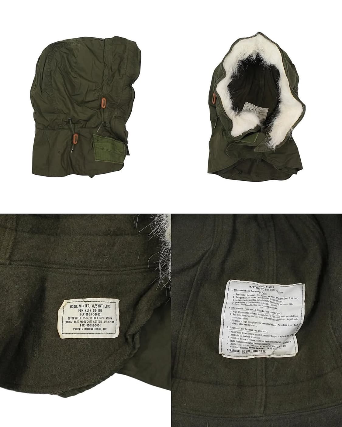 1980s US Army 미군 M-65 피쉬테일 파카 빈티지 밀리터리 상품이미지6