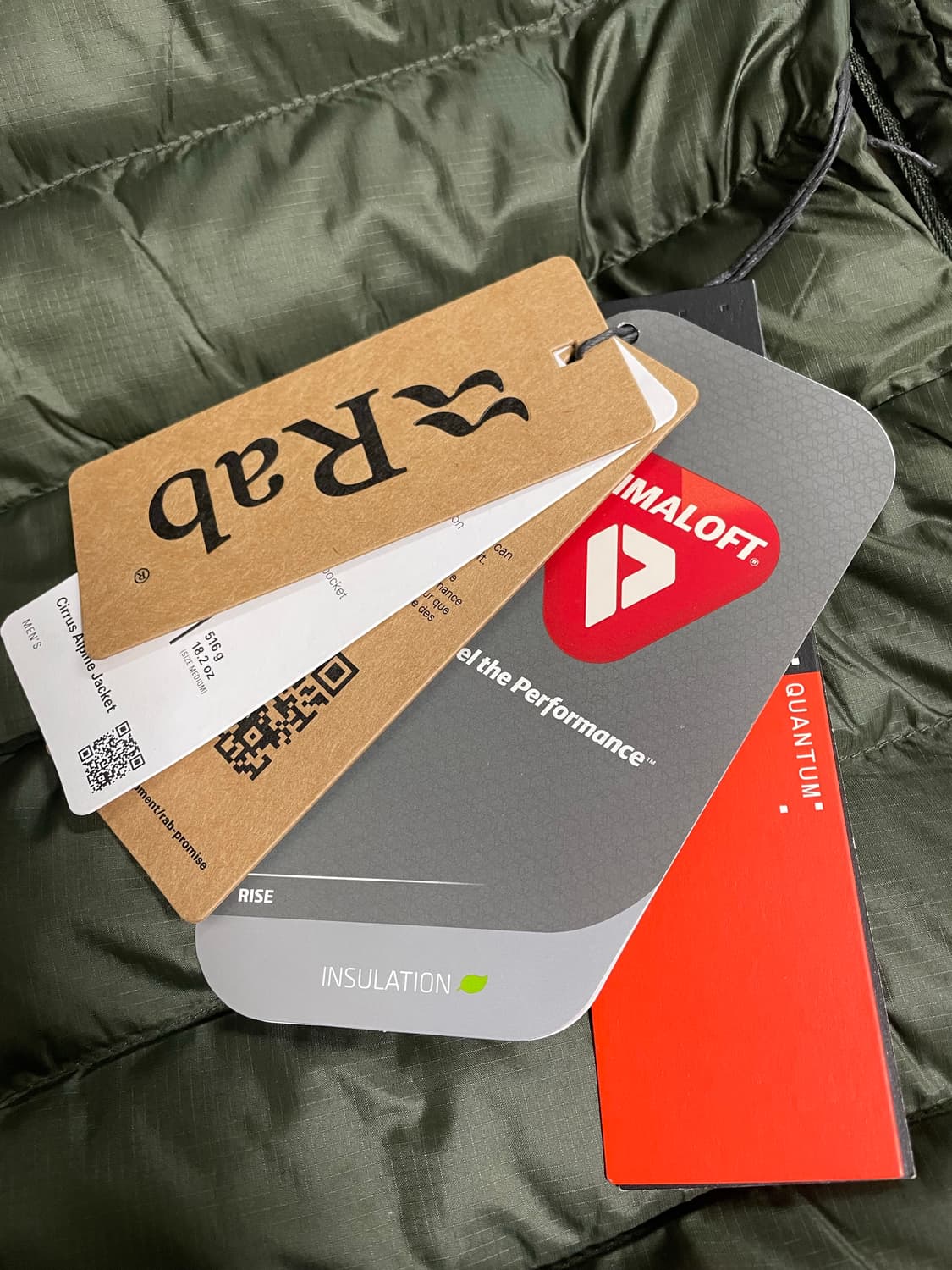 RAB 랩 씨러스 알파인 경량패딩 아미 XL 상품이미지2