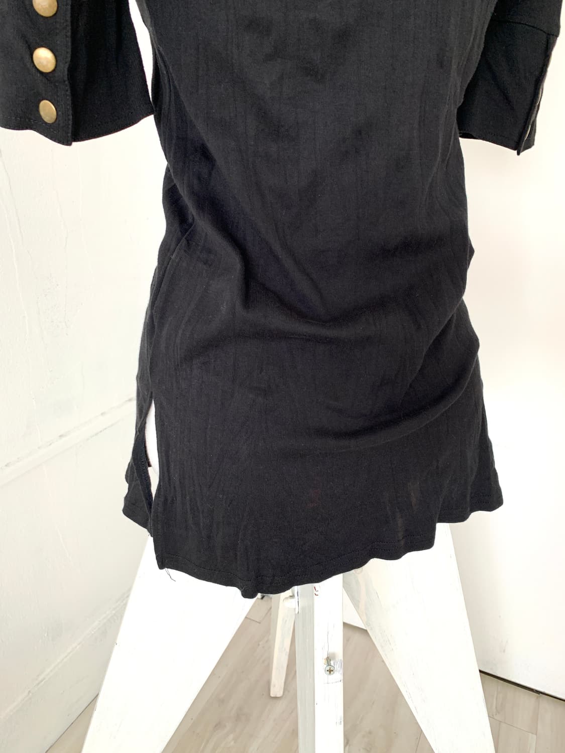 Black pleated pocket detail top 상품이미지5