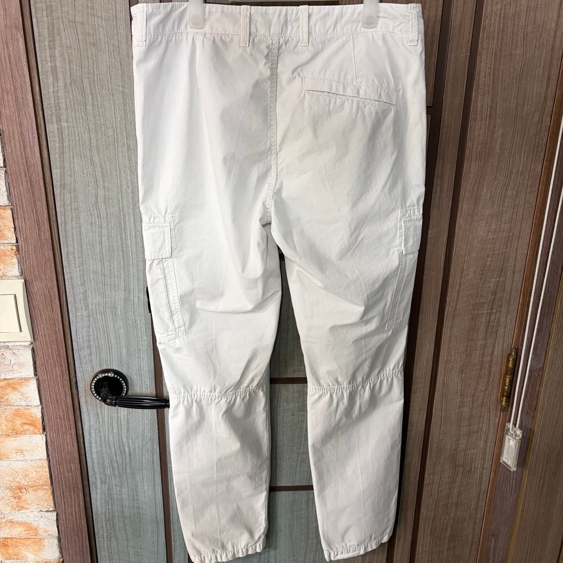 새상품(33)스톤아일랜드 와펜 코튼 카고 팬츠 화이트 상품이미지4