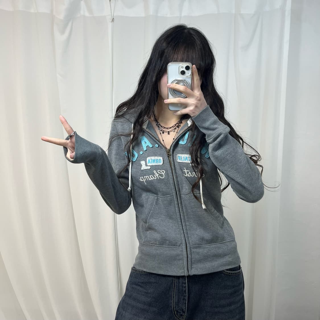 Who.A.U Grey Hood Zip-up 상품이미지2