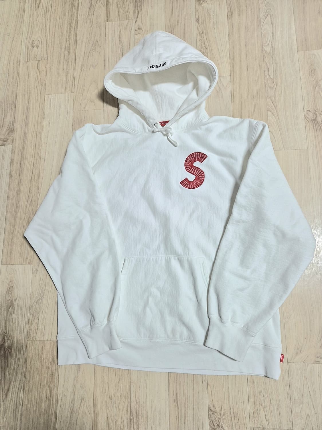 슈프림 S로고 화이트 후드티 XL 상품이미지2