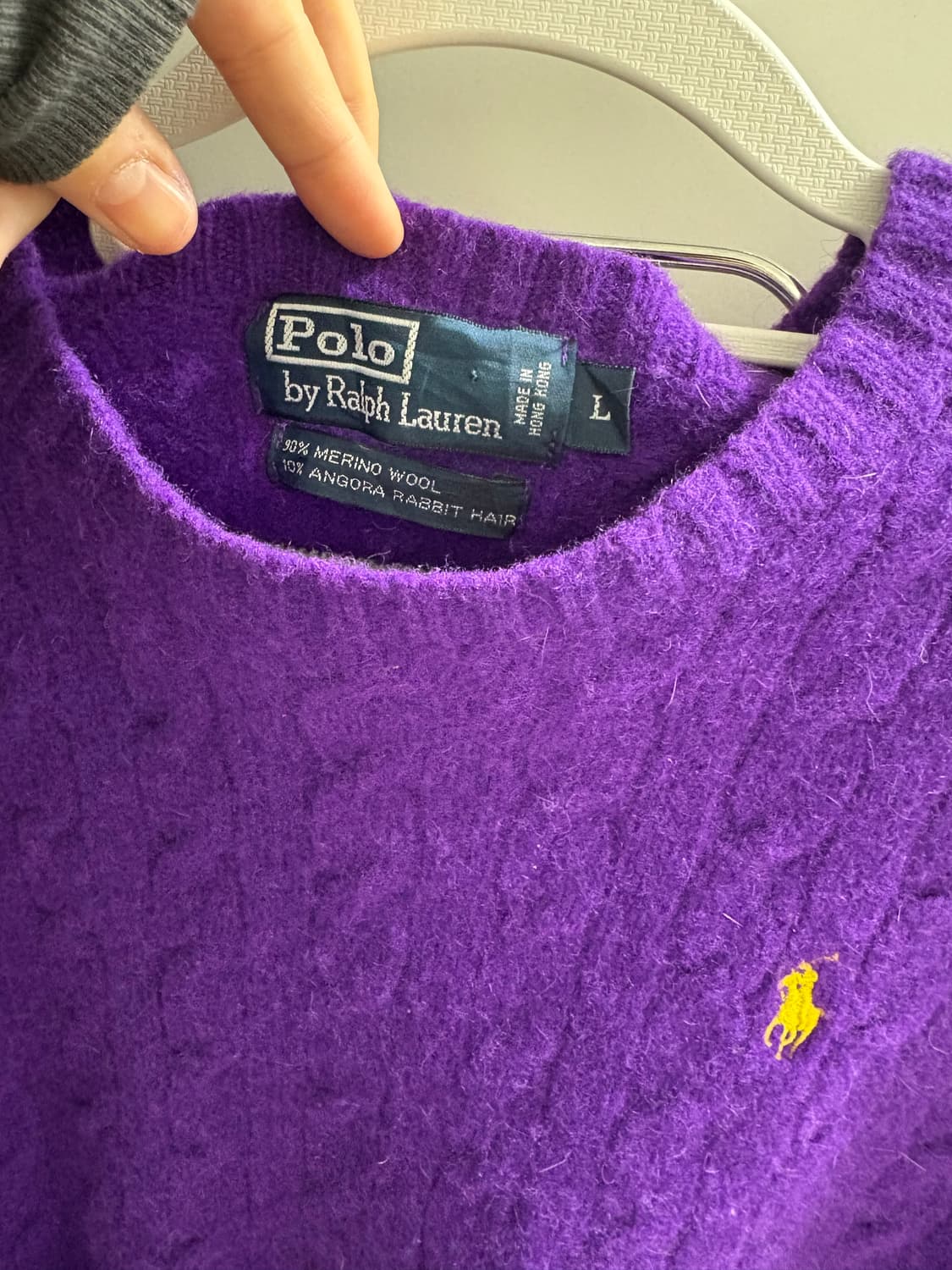 폴로랄프로렌 케이블니트 퍼플 상품이미지3
