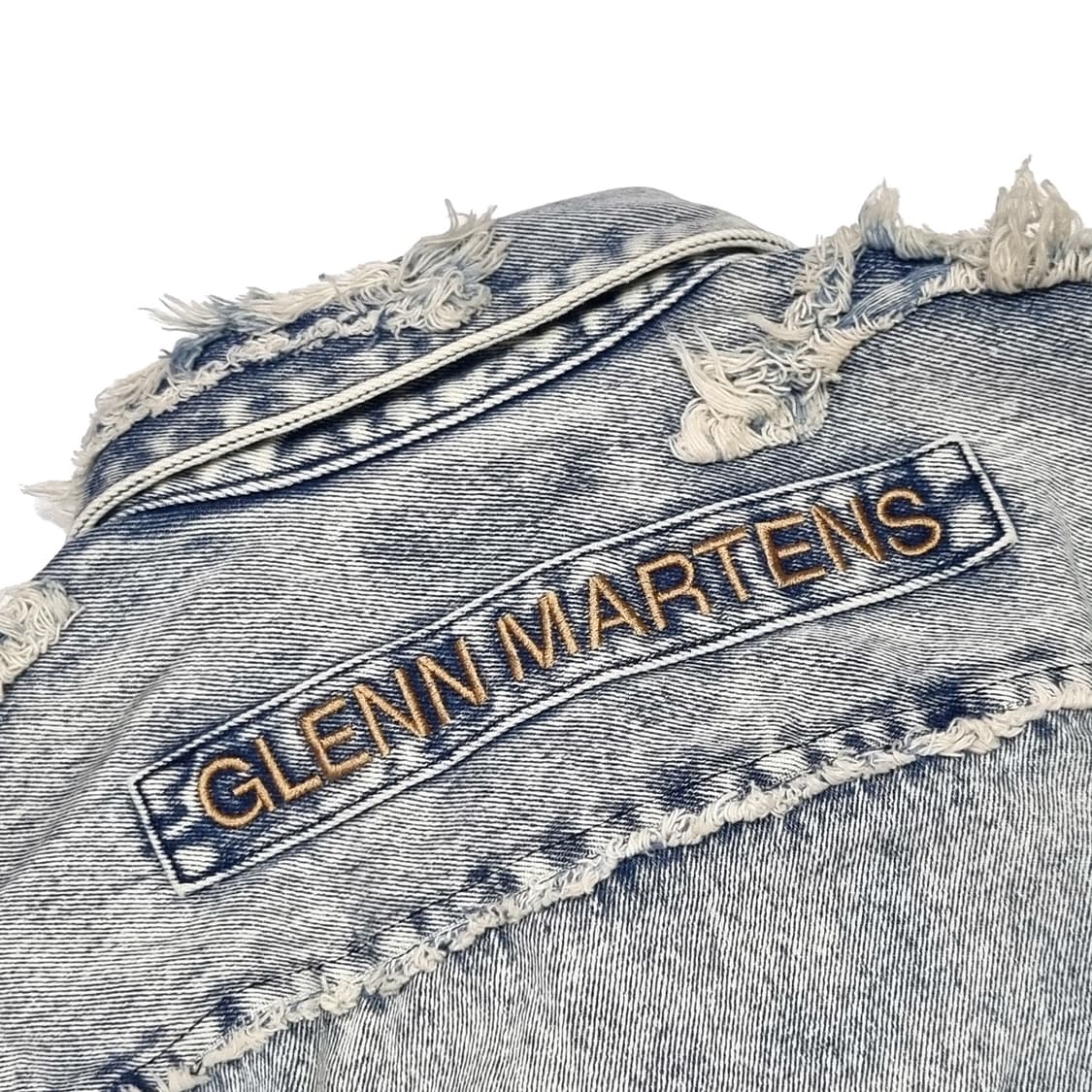 H&M 글렌마틴스 * 디스트레스드 룩 데님 셔츠 * 라이트 블루 * L 상품이미지5