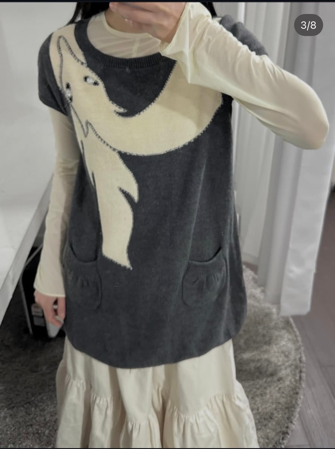 uniqlo sethrough top 상품이미지2