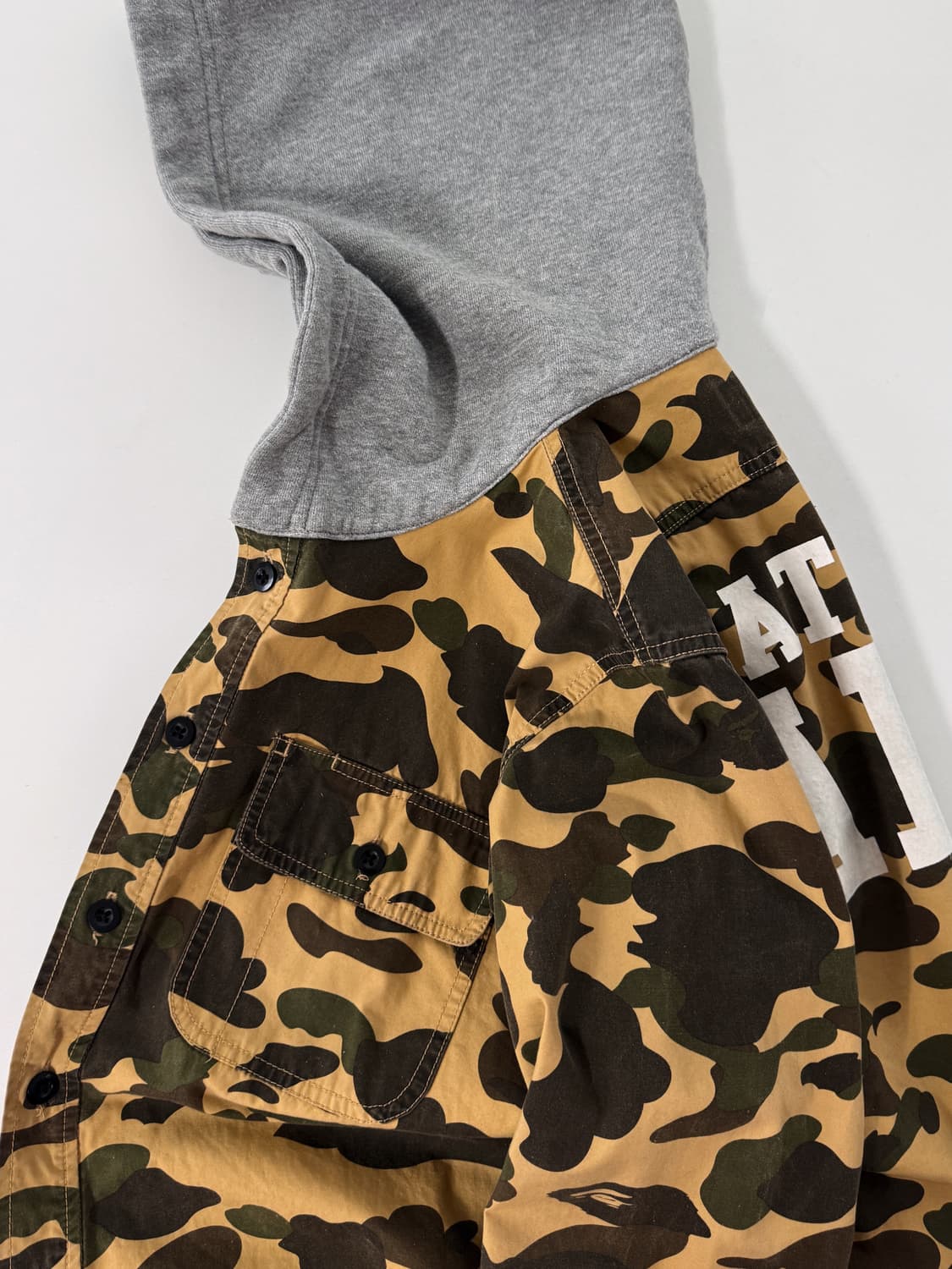 베이프 루즈핏 1st 황계 카모플라주 후드 셔츠 자켓 상품이미지5