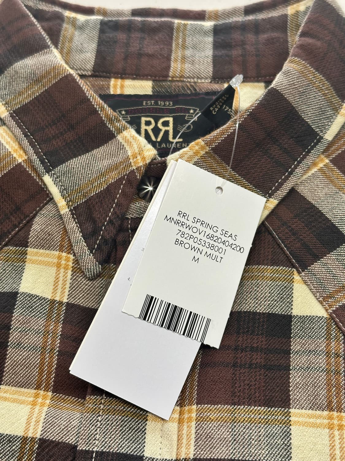 RRL 슬림핏 플래드 트윌 웨스턴셔츠 상품이미지7