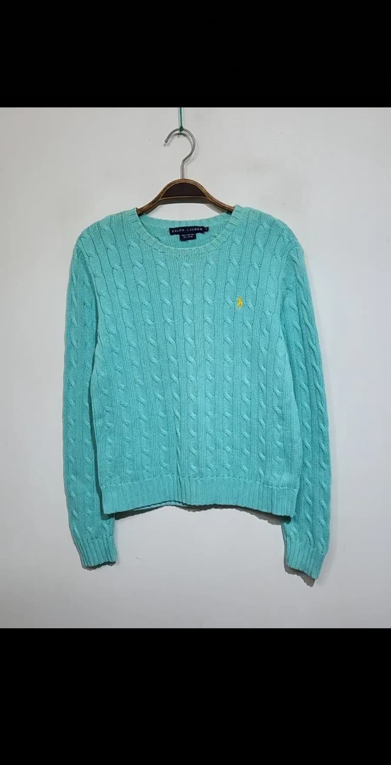 (M) 랄프로렌 폴로 케이블 니트 파스텔 꽈배기 스웨터  상품이미지1