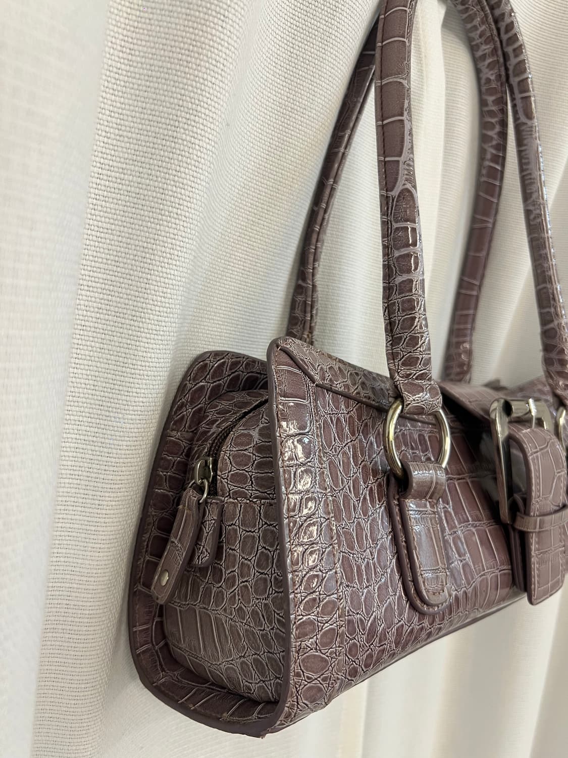 일본 빈티지 파스텔 퍼플 가방 상품이미지3