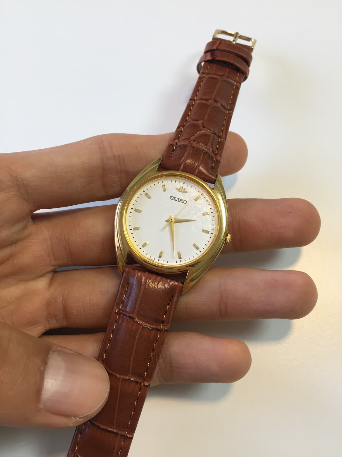 80s seiko gold snow flake dial quartz 상품이미지6