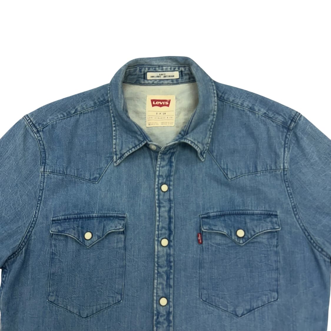 리바이스 웨스턴 데님 반팔셔츠 상품이미지2