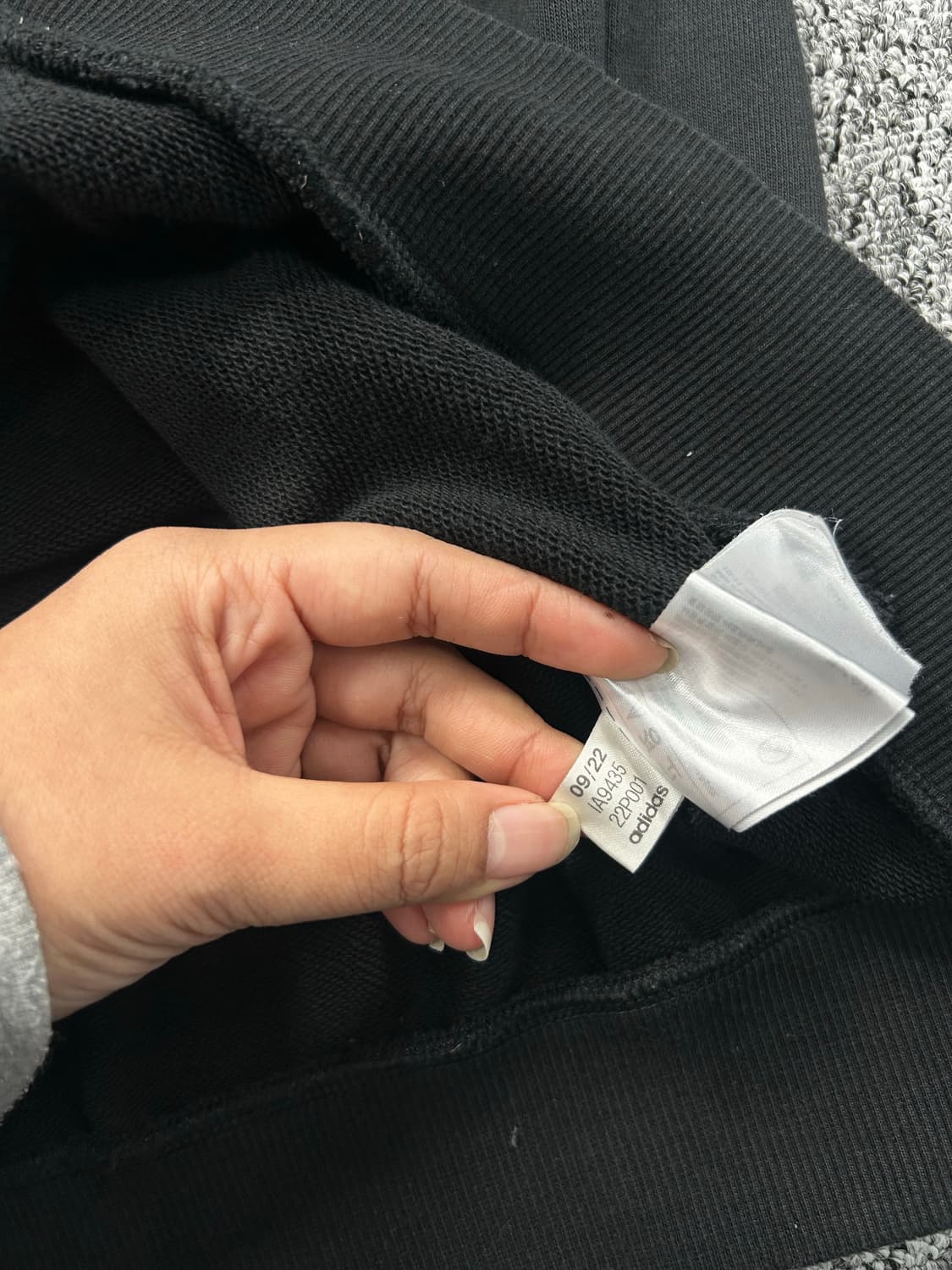 아디다스 신형 블랙 프렌치테리 후드집업 L 상품이미지8