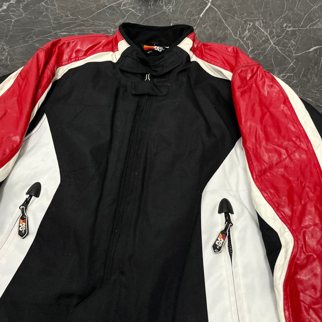 L 리플렉티브 레더 라인 레이싱 자켓 상품이미지8