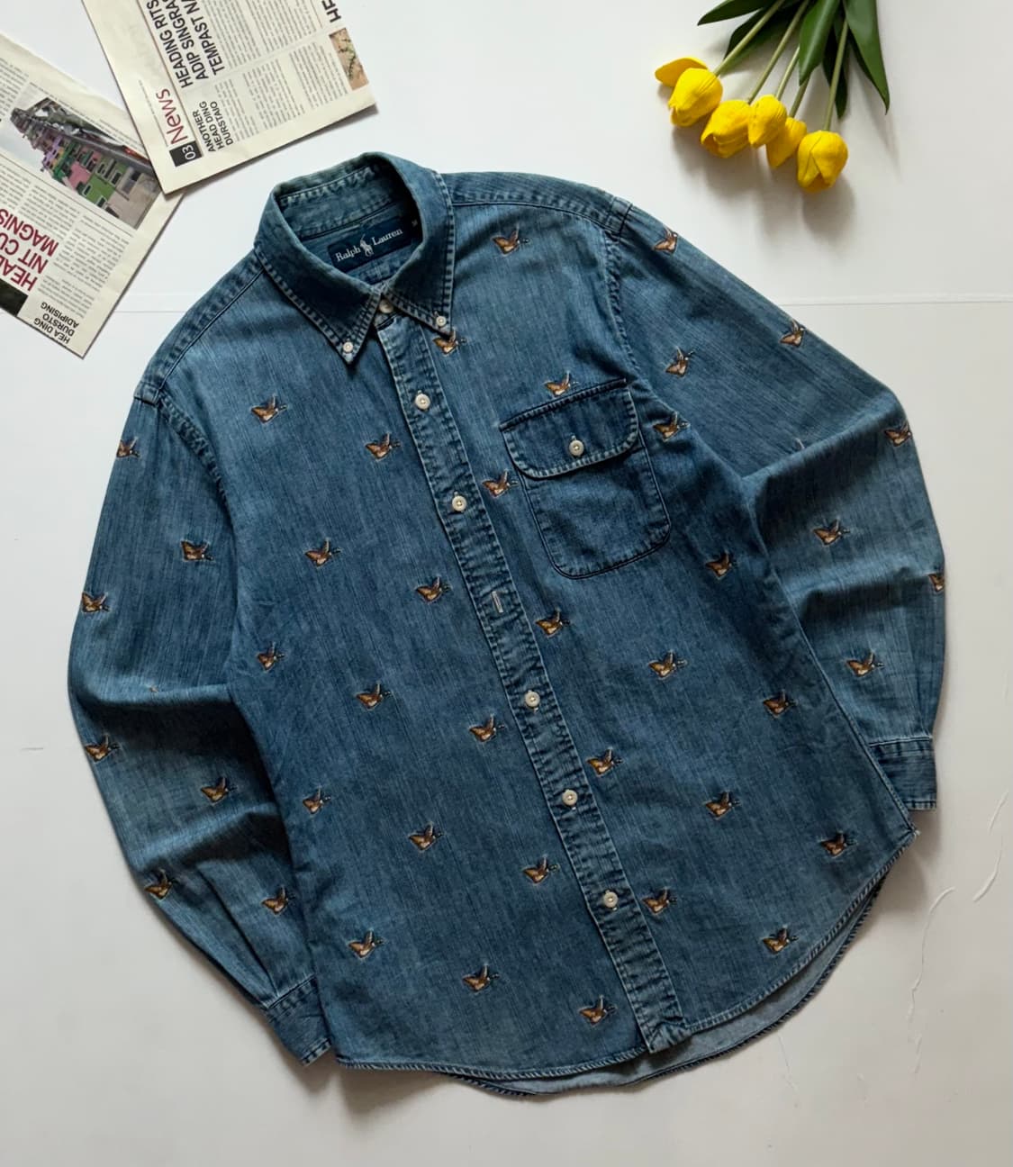 Polo 폴로랄프로렌 90's 청둥오리 데님 셔츠 상품이미지1