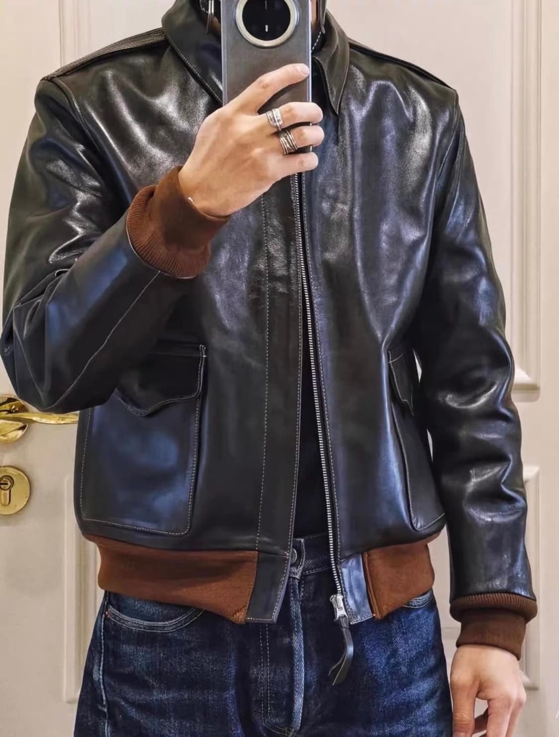 A-2 소가죽 자켓 카우스킨 레더 상품이미지10