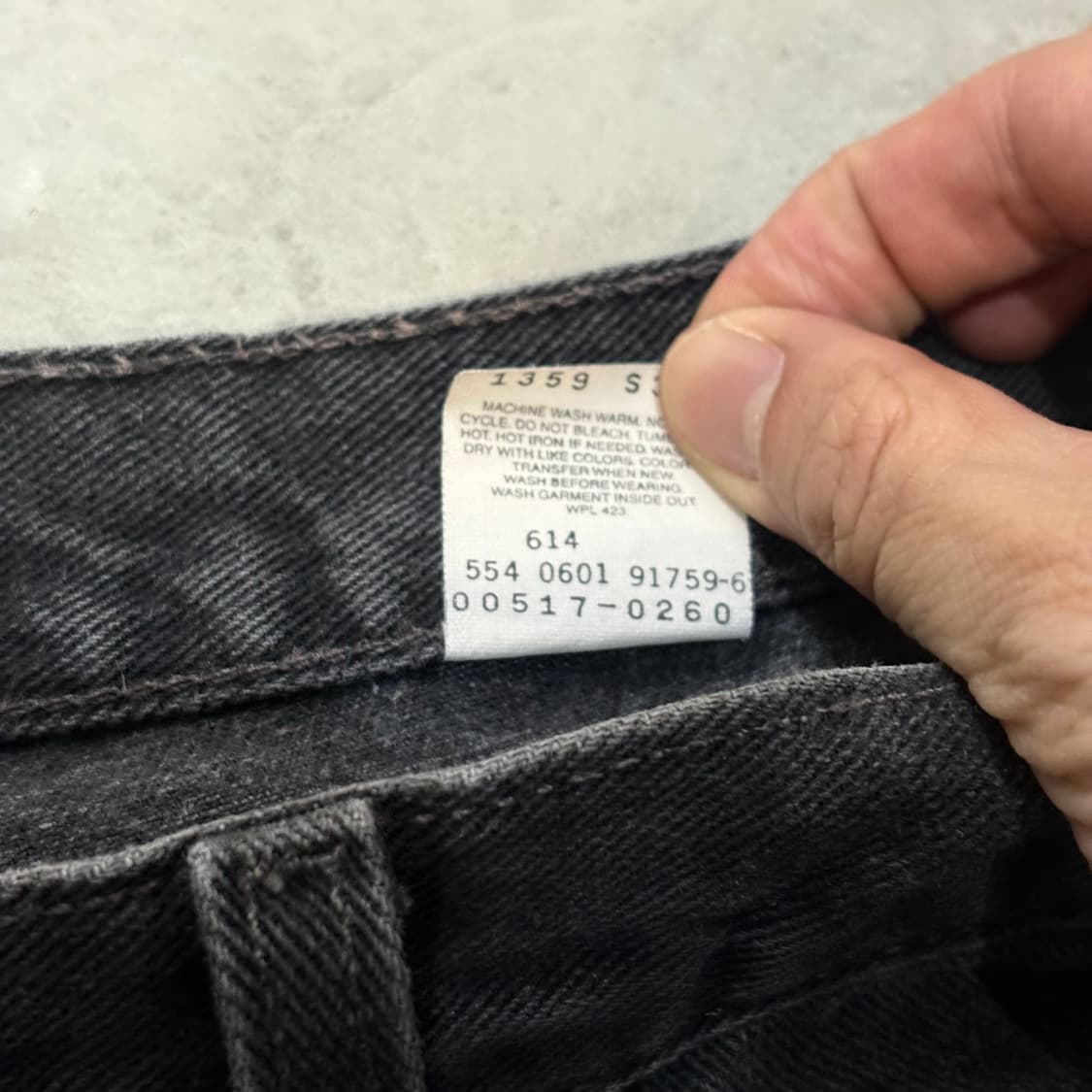 [38/32] USA🇺🇸 리바이스 517 레드탭 데님 흑청 블랙 상품이미지5