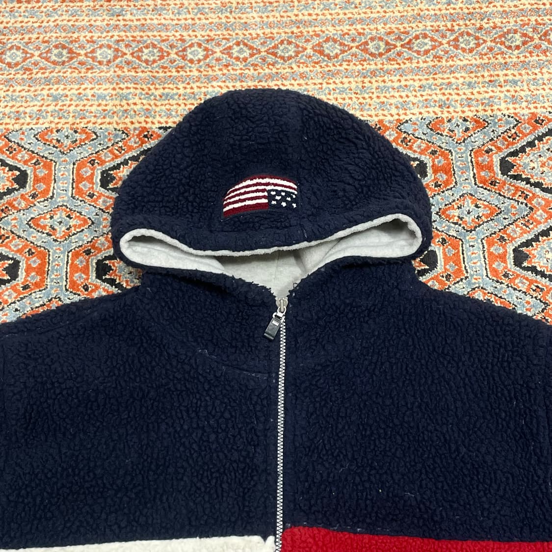 아메리칸이스트 네이비 플리스 후드집업 남성XL 상품이미지2