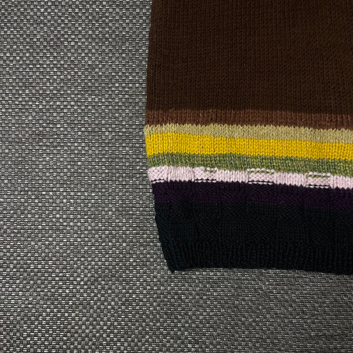 빈티지 브라운 브이넥 니트 베스트 상품이미지3