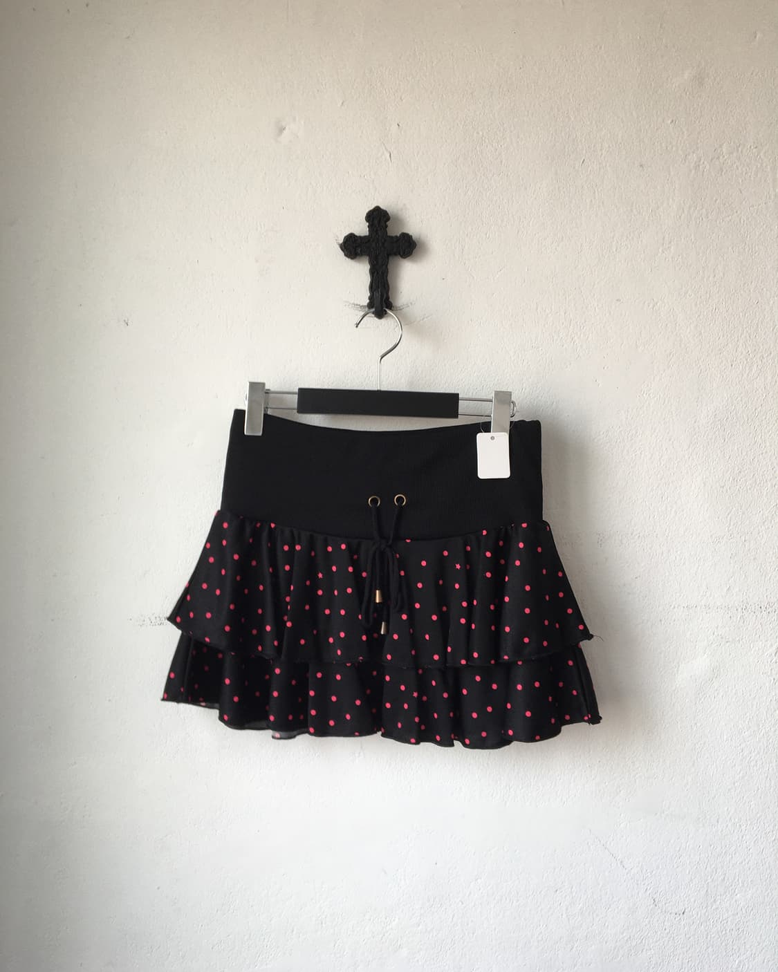 Dot pattern layer mini skirt 상품이미지1