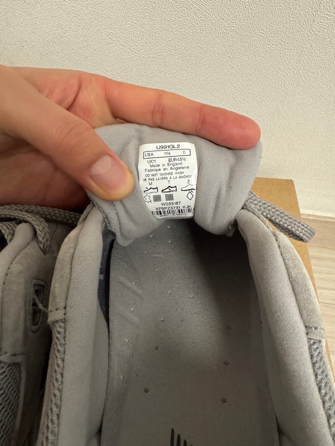 뉴발란스 991v2 그레이 295mm 팝니다 상품이미지5