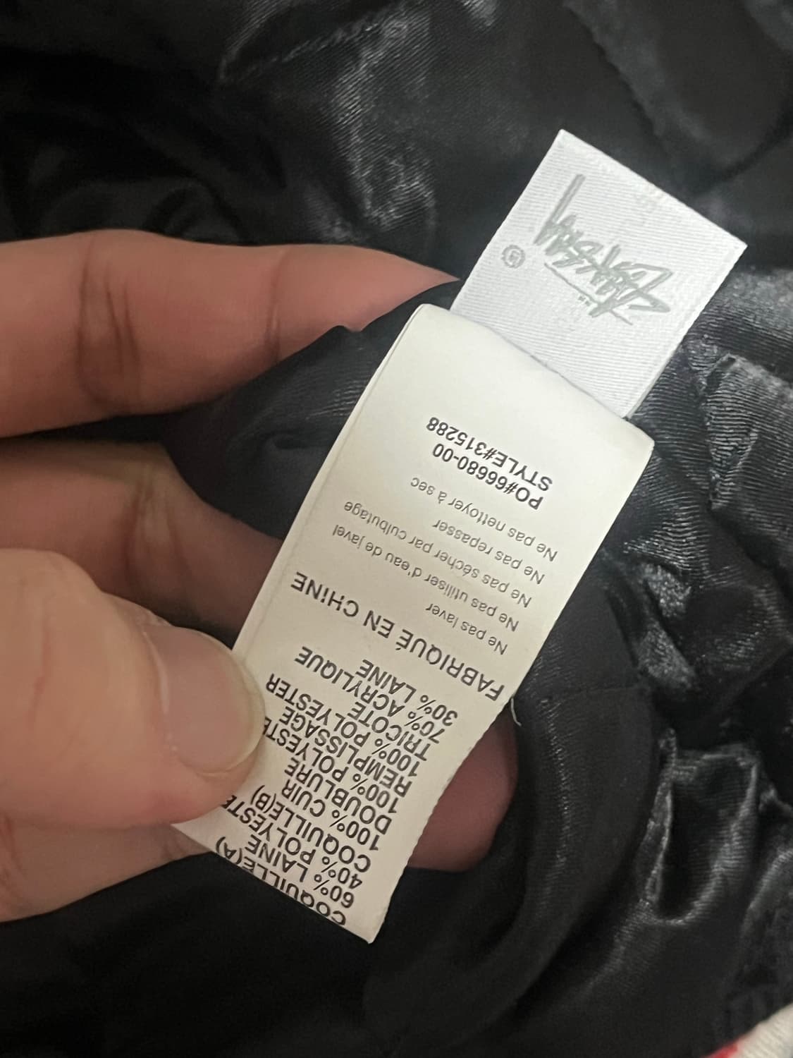 (L)스투시 x 아워레가시 x 데님 티어스 TTL 바시티 자켓 블랙 상품이미지5