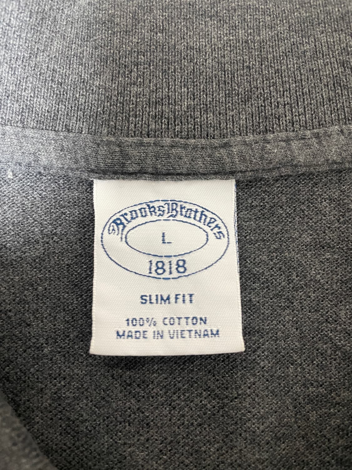 브룩스브라더스 차콜그레이 카라티 (슬림핏L) 상품이미지2