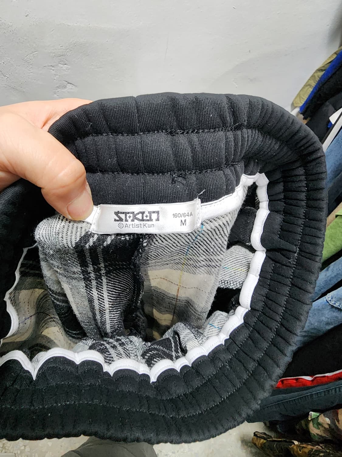 사쿤 플란넬 오레오배색 트레이닝 바지 상품이미지6