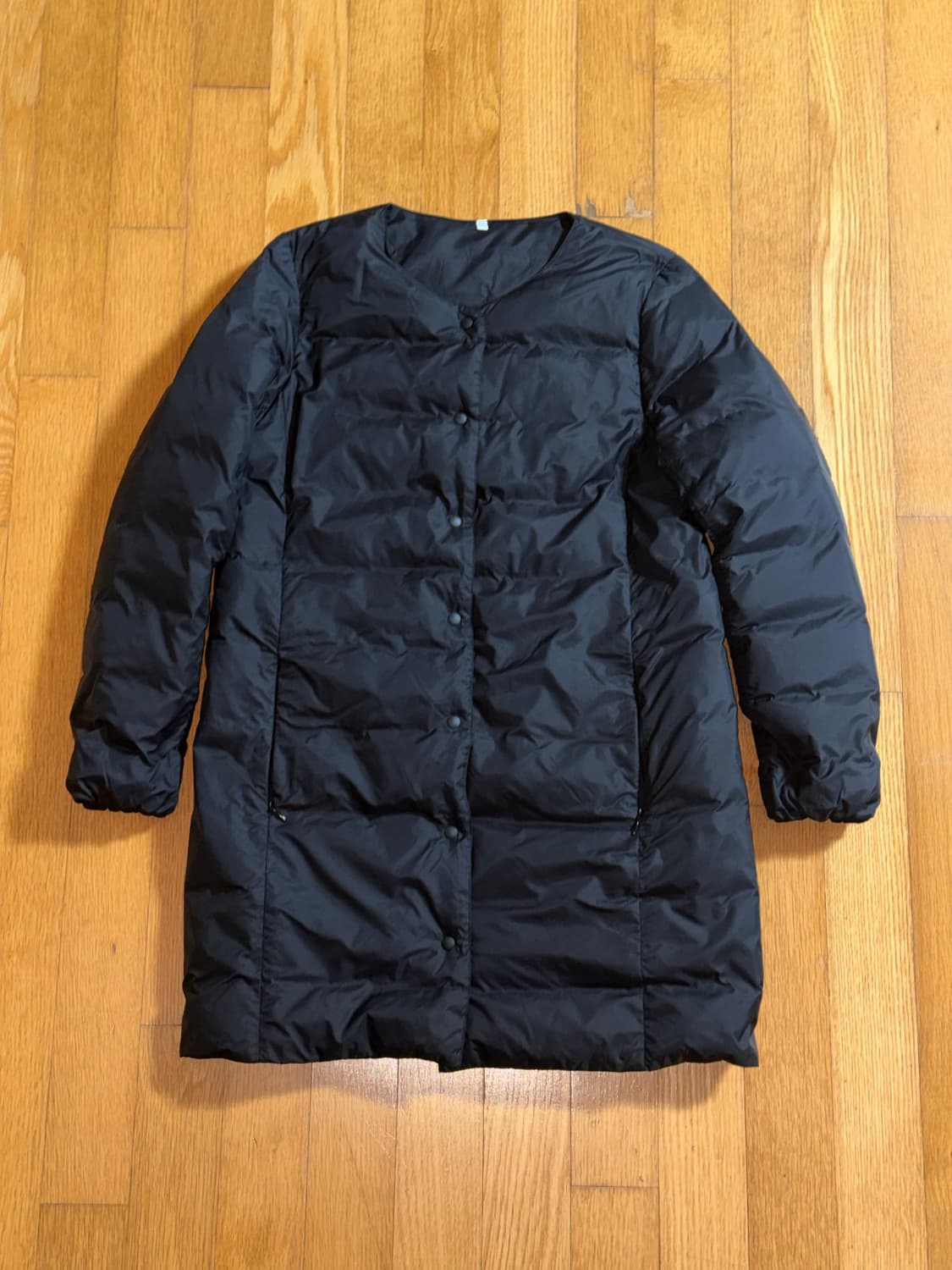 무인양품(MUJI) 경량 패딩 코트 블랙 M 상품이미지1