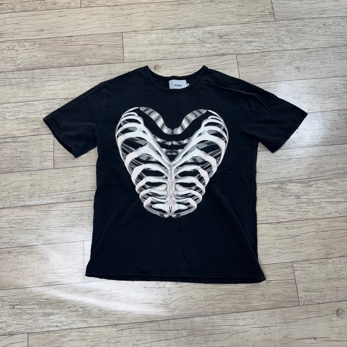 엑스톤즈 XTT039 보운 워싱 반팔 티셔츠 (BLACK) 상품이미지2