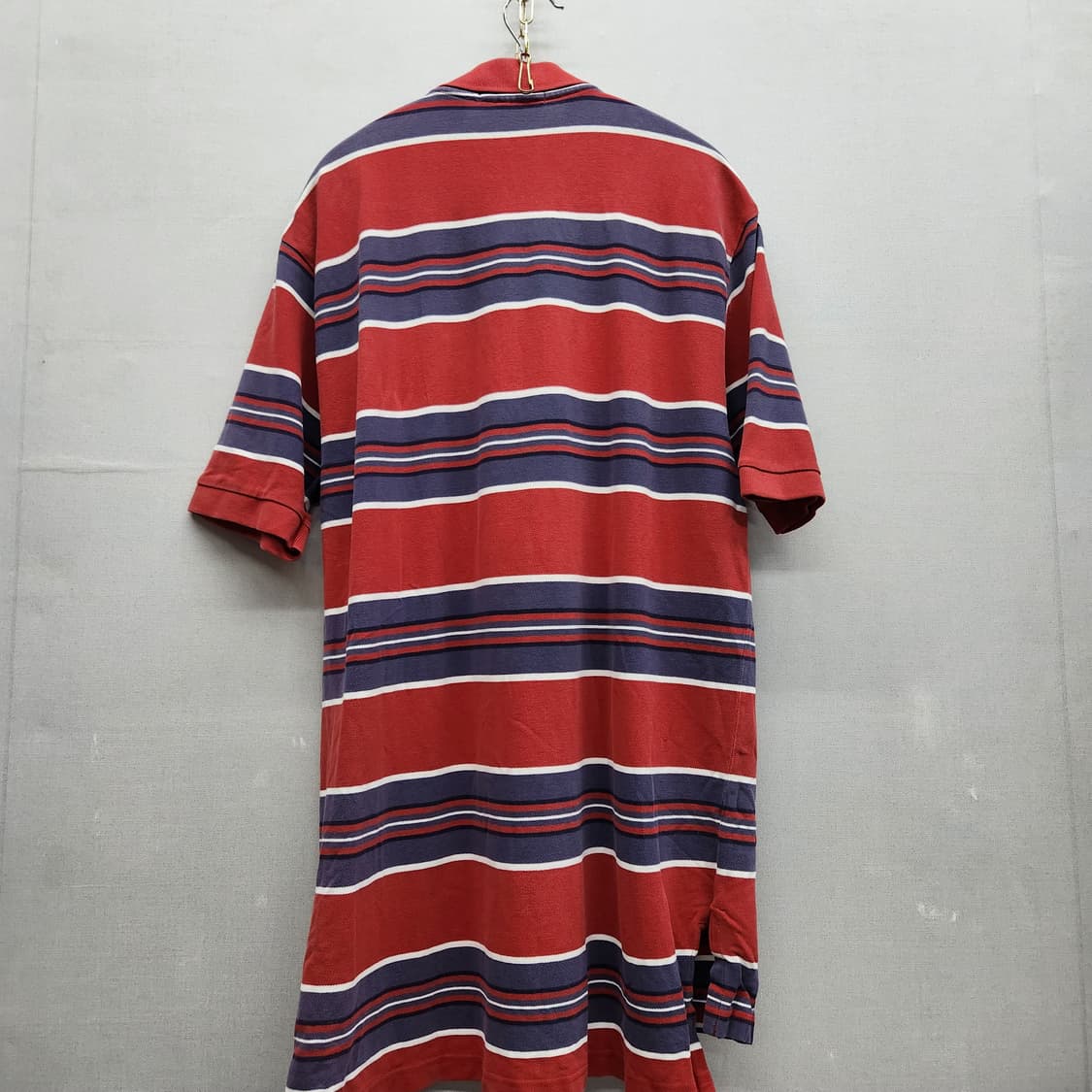 올드스쿨 폴로랄프로렌 로고 스트라이프 반팔카라 L(L) 상품이미지4