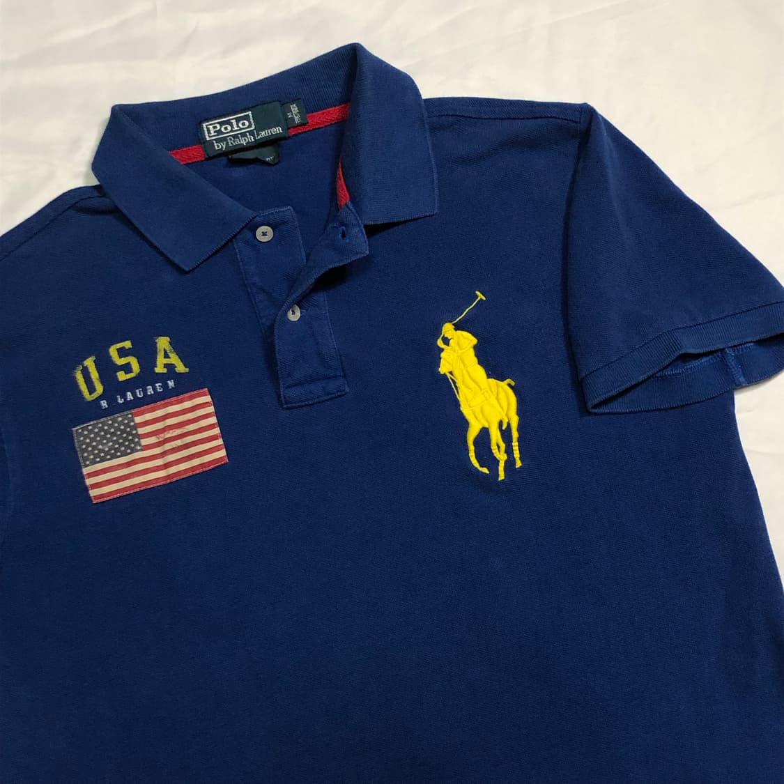 폴로 랄프로렌 빅포니 USA 성조기 패치 PK 카라티 상품이미지1