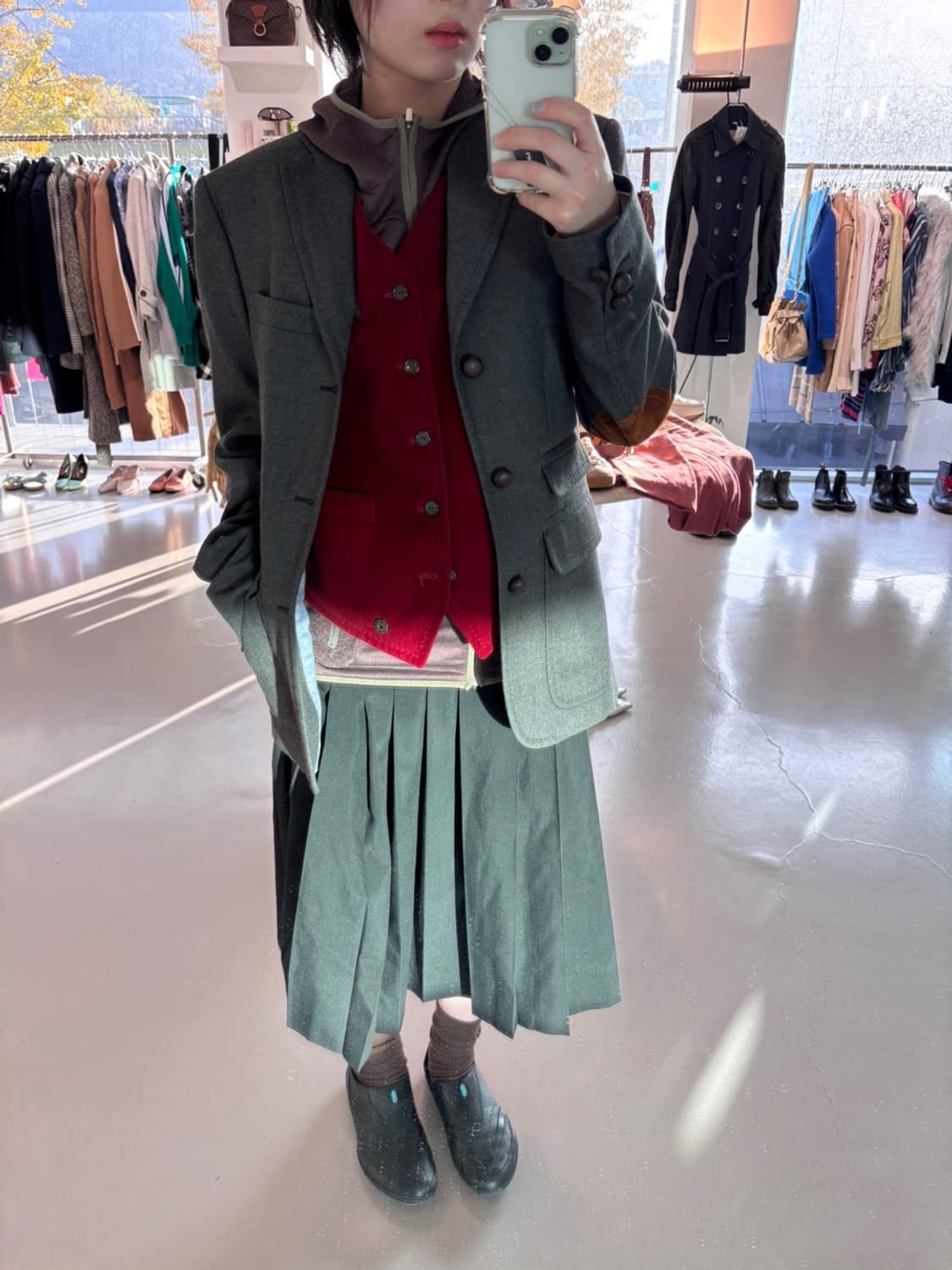 Vintage Burberry Wool Skirt 상품이미지9