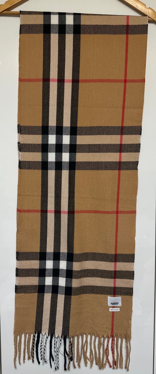 버버리 캐시미어 머플러 브라운 체크 남여공용 상품이미지2
